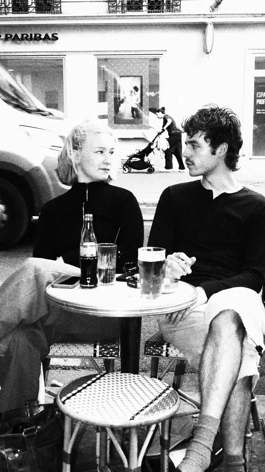 A couple on the terrace